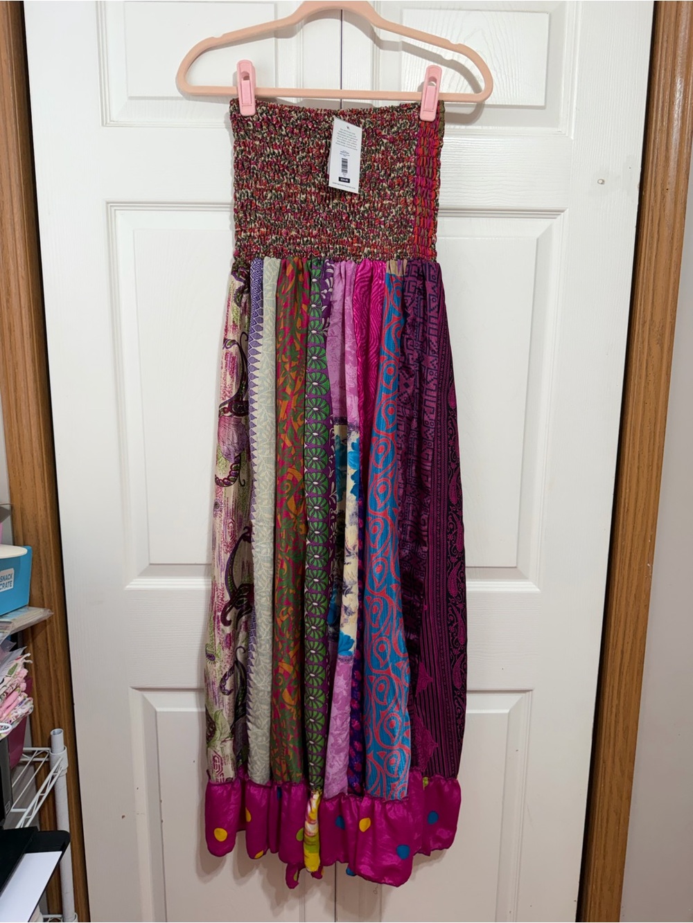 Bohemian Multi-Color Sari Dress - Women's